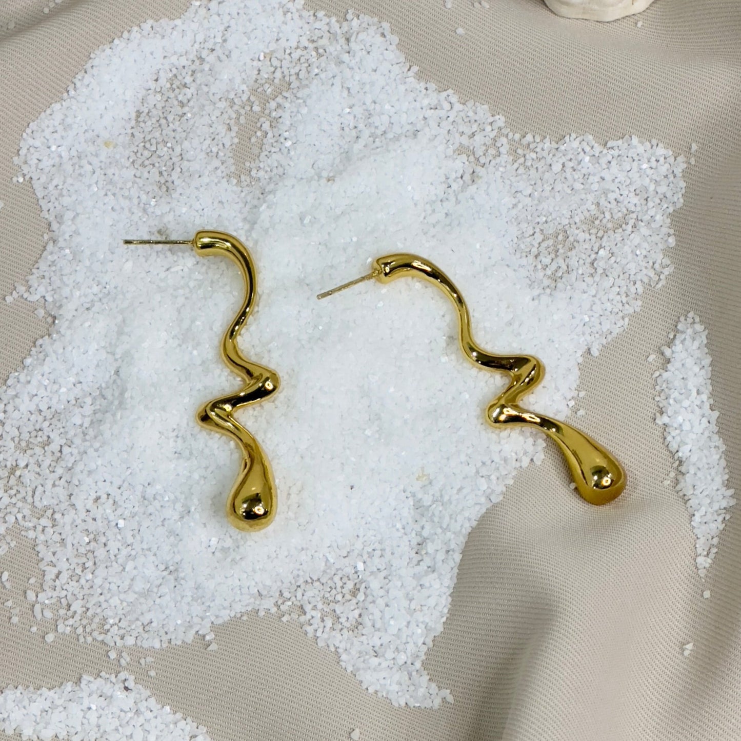 Crinkle Drop Earrings