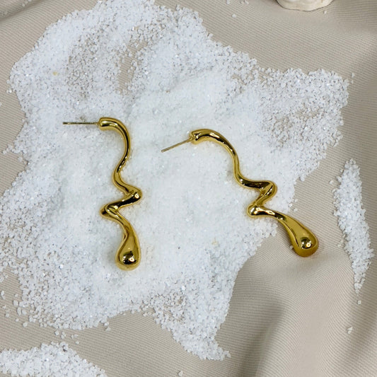 Crinkle Drop Earrings