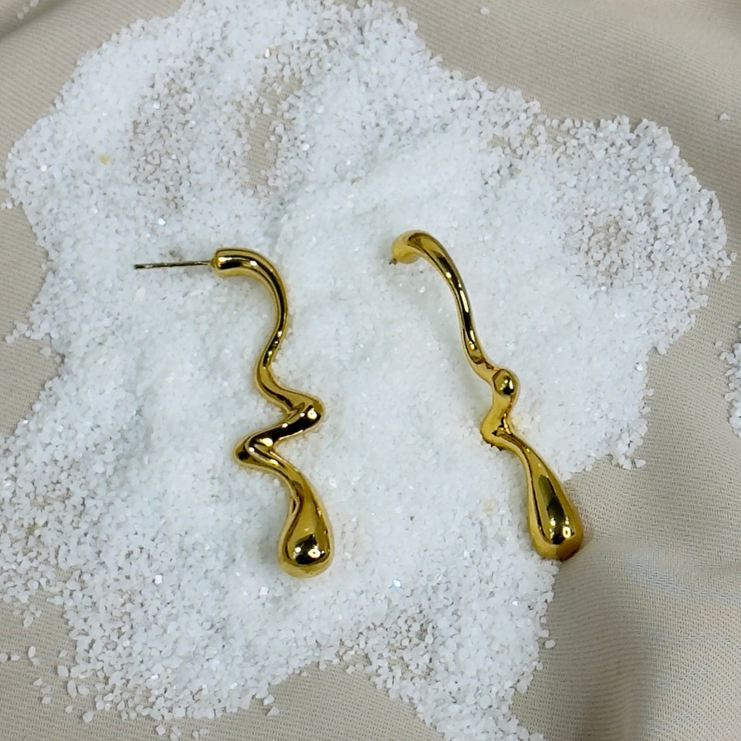 Crinkle Drop Earrings