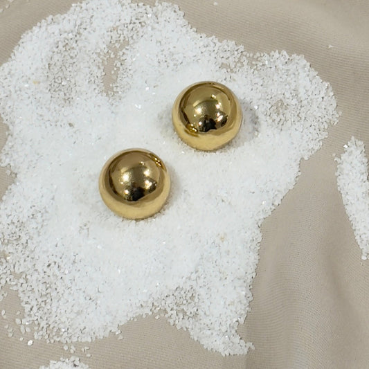 Gold Ball Stud Earrings